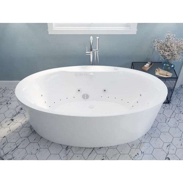 ANZZI Heidi 5.7 ft. Whirlpool With Air Bath Tub in White – FT-AZ101 