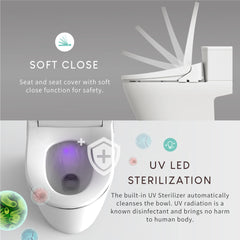 Vovo Bidet Toilet Seat Soft Close and UV LED STERILIZATION - VB-6000SE/VB-6100SR