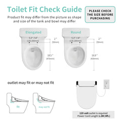 Vovo Bidet Toilet Seat Toilet Fit Check Guide - VB-6000SE/VB-6100SR