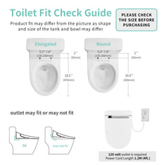 Vovo Bidet Toilet Seat Toilet Fit Check Guide- VB-4000SE/VB-4100SR