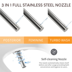 Vovo Bidet Toilet 3 In 1 Full Stainless Steel Nozzle – TCB-8100B