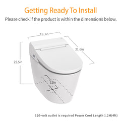 Vovo Bidet Toilet Measurements – TCB-8100W