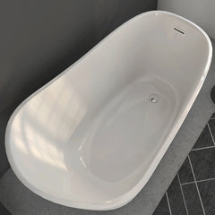 Cambridge Plumbing 61" Acrylic Bathtub Slipper Pedestal No Holes – AST61-PED