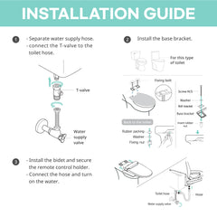 Vovo Bidet Toilet Seat Installation Guide- VB-4000SE/VB-4100SR