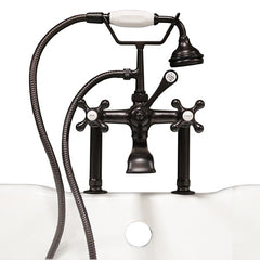 Cambridge Plumbing Clawfoot Tub Deck Mount British Telephone Faucet 6″ Risers – Cam463D-6 - Tub Tropics