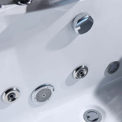 Empava 59" Alcove Whirlpool LED Bathtub with Center Drain EMPV-59JT408LED 