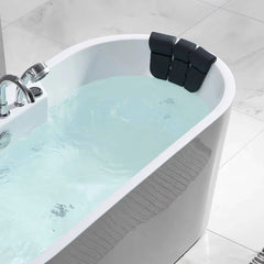 Empava 67" Freestanding Whirlpool Bathtub with Center Drain EMPV-67AIS01 