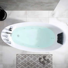Empava 67" Freestanding Whirlpool Bathtub with Reversible Drain EMPV-67AIS02 