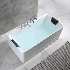 Empava 67" Freestanding Whirlpool Bathtub with Center Drain EMPV-67AIS03 
