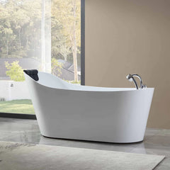 Empava 67" Freestanding Whirlpool Bathtub With Reversible Drain EMPV-67AIS09 