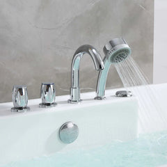Empava 67" Freestanding Whirlpool Bathtub with Center Drain EMPV-67AIS16 