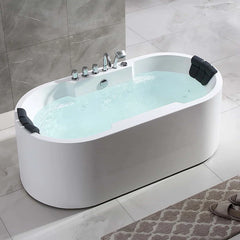 Empava 67" Freestanding Whirlpool Bathtub with Center Drain EMPV-67AIS17 