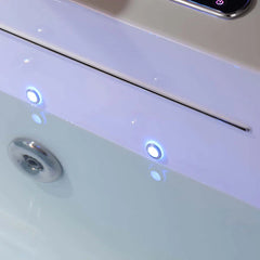 Empava 67" Alcove Whirlpool Combination Massage Thermostatic LED Tub with Left Drain EMPV-67JT351LED 