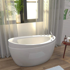 Empava 48" Freestanding Air Massage Japanese-Style Bathtub with Reversible Drain EMPV-48JT011 