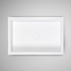 Pure Water metrix rectangular countertop basin White gloss 24"x16¼"x5½" Requires drain TW121 – SA0208-01G 