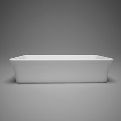 Pure Water luna rectangular countertop vessel basin White Gloss with drain cover 22¾" L x 15" W Requires drain TW121 – SA0305N38-01G