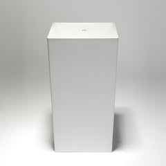 Pure Water metrix square freestanding pedestal basin Black gloss embossed 17¾"x17¾"x32¾" Requires drain TW121 – SA0504-04GE1 