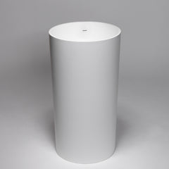 Pure Water coco round freestanding pedestal basin Concrete matte embossed 17¾"DIAx32¾" Requires drain TW121 – SA0505-06ME1 