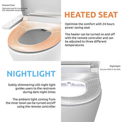 Vovo Bidet Toilet Seat Heated Seat and Nightlight - VB-3000SE/VB-3100SR