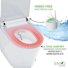 Anzzi ENVO Echo Smart Toilet Bidet Auto Open/Close/Flush, Heated Seat –TL-STFF950WH