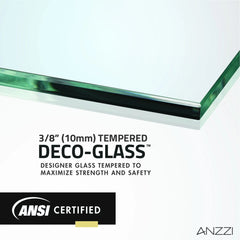 Anzzi Leon 76" High x 60" Wide Sliding Frameless Shower Door with Clear Glass – SD-AZ8077-02GB 