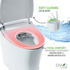 Anzzi ENVO Aura Smart Toilet Bidet with Remote and Auto Flush – TL-STSF851WH