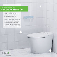Anzzi ENVO Aura Smart Toilet Bidet with Remote and Auto Flush – TL-STSF851WH 